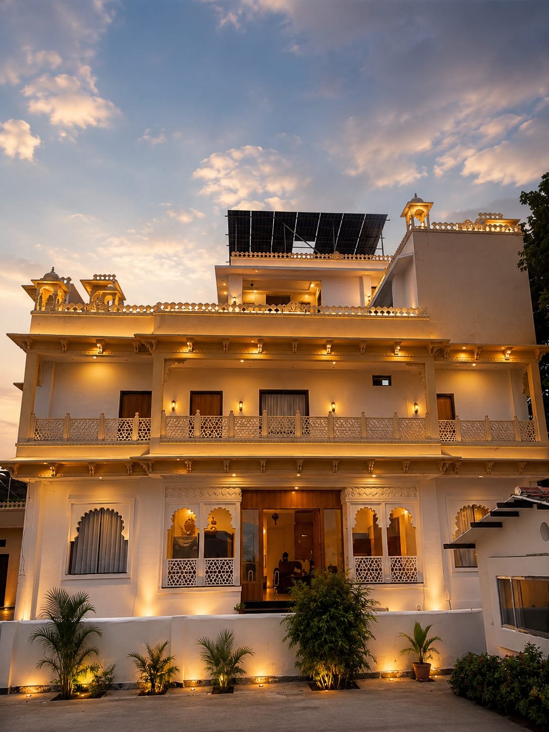 Facade view of Royal Madhav Niwas near Ambamata Mandir, Udaipur